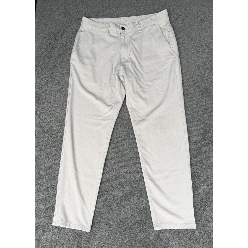Zara Man Slim Fit Chino Pants Beige Stone Size 32 Stretch Trousers